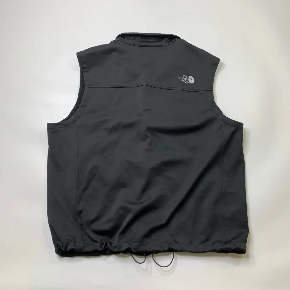 The North Face Vest Men XL Extra Large Black Ridgewall Soft Shell Midweight LOGO